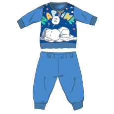  Snoopy hosszú vékony baba pizsama - pamut jersey pizsama - világoskék - 86