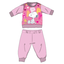 Snoopy hosszú vékony baba pizsama - pamut jersey pizsama - világosrózsaszín - 92 gyerek hálóing, pizsama