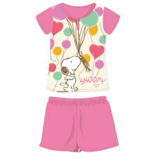 Snoopy rövid ujjú nyári pamut pizsama - gyerek jersey pizsama - rózsaszín - 122 gyerek hálóing, pizsama