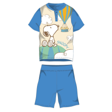  Snoopy rövid ujjú nyári pamut pizsama - gyerek jersey pizsama - világoskék - 104