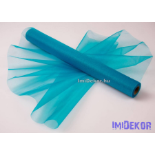 Snow Organza 47cm x 10m dekorációs anyag - Türkizkék dekorációs kellék