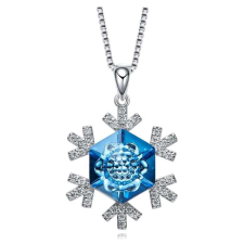 Snowflake- Swarovski kristályos nyaklánc - kék nyaklánc