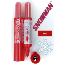 Snowman táblamarker piros kerek hegy utántölthető filctoll, marker