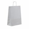  Sodrott füles papírtáska 32x41+12 cm fehér