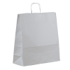  Sodrott füles papírtáska 45x48+17 cm fehér