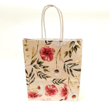  Sodrottfüles papirtáska, virág mintás. Mérete: 26x35x12  cm. dekorációs kellék