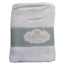 Soffi Baby takaró muszlin dupla fehér 70x90cm babaágynemű, babapléd