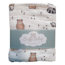 Soffi Baby takaró muszlin dupla mosómedvés 70x90cm babaágynemű, babapléd