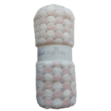 Soffi Baby Takaró Wellsoft Dupla Mozaik Rózsaszín 75x100cm babaágynemű, babapléd