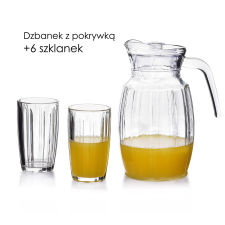 SOFIA 7 részes üvegkészlet: 2L kancsó és 6 db pohár konyhai eszköz