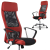 SOFOTEL Fotel biurowy nowoczesny wysoki Sofotel Rio czerwony