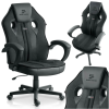 SOFOTEL Gamer szék, Sofotel Master, fekete, 33-45 cm ülésmagasság, gumírozott kerekek, fejpárnával, 120 kg teherbírás