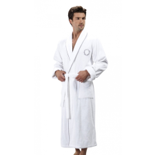 Soft Cotton SEHZADE férfi fürdőköpeny L Fehér - ezüst hímzés / White - silver embroidery férfi köntös