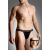 Softline Mens thongs 4486 - black M/L – férfi fehérnemű