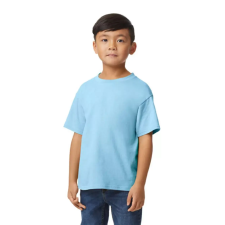  Softstyle rövid ujjú kereknyakú gyerekpóló, Gildan GIB65000, Light Blue-L gyerek póló