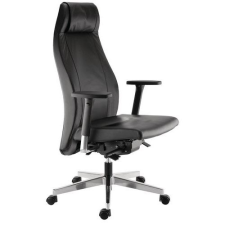 Sokoa Ergonomikus irodai szék GO folyamatos üléshez - fekete bőr forgószék