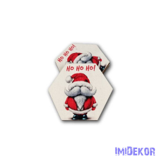 Sokszög karácsonyi 5db/csomag 6,5x7,5cm - Mikulás-Manó dekorációs kellék