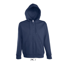 SOL&#039;S cipzáras kapucnis férfi pulóver SO47800, French Navy-2XL férfi pulóver, kardigán