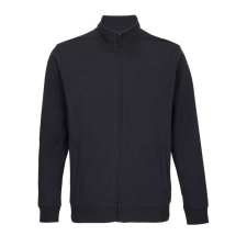 SOL'S elől végig cipzáros pulóver SO04240, Black-4XL férfi pulóver, kardigán