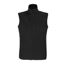 SOL'S FALCON Női 3 rétegű softshell mellény SO03826, Black-3XL női mellény