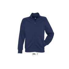 SOL'S férfi cipzáras pulóver passzés magas gallérral SO47200, Navy-XL férfi pulóver, kardigán
