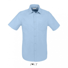 SOL'S Férfi ing SOL'S SO02921 Sol'S Brisbane Fit - Short Sleeve Oxford Men'S Shirt -L, Sky Blue