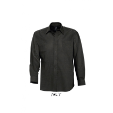 SOL'S Férfi ing SOL'S SO16000 Sol'S Boston - Long Sleeve Oxford Men'S Shirt -2XL, Black