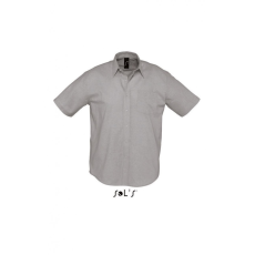 SOL'S Férfi ing SOL'S SO16010 Sol'S Brisbane - Short Sleeve Oxford Men'S Shirt -3XL, Silver