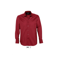 SOL'S Férfi ing SOL'S SO17000 Sol'S Brighton - Long Sleeve Stretch Men'S Shirt -2XL, Cardinal Red