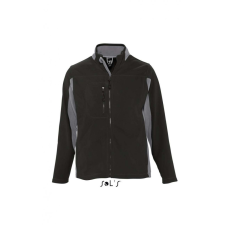 SOL&#039;S Férfi kabát SOL&#039;S SO55500 Sol&#039;S nordic - Men’S Two-Colour Zipped Fleece Jacket -S, Black férfi kabát, dzseki