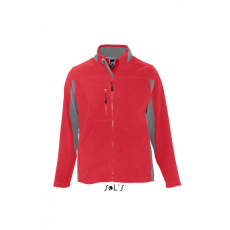 SOL'S Férfi kabát SOL'S SO55500 Sol'S nordic - Men’S Two-Colour Zipped Fleece Jacket -S, Red