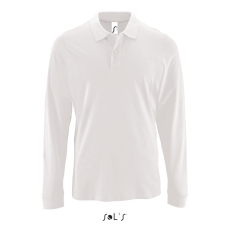 SOL'S Férfi PERFECT hosszú ujjú galléros piké póló, SOL'S SO02087, White-XL