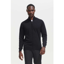 SOL'S GORDON cipzáras férfi kötött kardigán SO00548, Black-3XL munkaruha