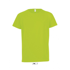 SOL'S Gyerek póló SOL'S SO01166 Sol'S Sporty Kids - Raglan-Sleeved T-Shirt -6A, Neon Green