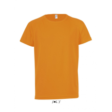 SOL'S Gyerek póló SOL'S SO01166 Sol'S Sporty Kids - Raglan-Sleeved T-Shirt -8A, Neon Orange