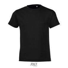 SOL'S Gyerek póló SOL'S SO01183 Sol'S Regent Fit Kids - Round neck T-Shirt -4A, Deep Black