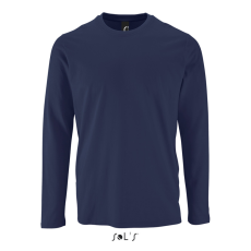 SOL'S IMPERIAL férfi hosszú ujjú környakas pamut póló SO02074, French Navy-XL