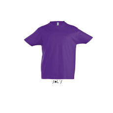 SOL'S IMPERIAL KIDS környakas rövid ujjú gyerek pamut póló SO11770, Dark Purple-6A