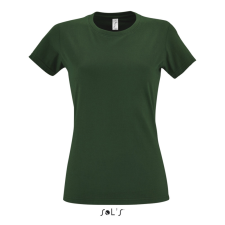 SOL&#039;S IMPERIAL környakú Női rövid ujjú pamut póló SO11502, Bottle Green-XL női póló