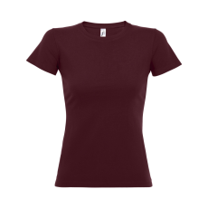 SOL'S IMPERIAL környakú Női rövid ujjú pamut póló SO11502, Burgundy-2XL