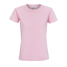 SOL'S IMPERIAL környakú Női rövid ujjú pamut póló SO11502, Candy Pink-2XL