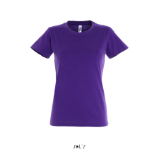 SOL&#039;S IMPERIAL környakú Női rövid ujjú pamut póló SO11502, Dark Purple-M női póló