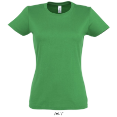 SOL'S IMPERIAL környakú Női rövid ujjú pamut póló SO11502, Kelly Green-3XL
