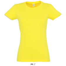 SOL&#039;S IMPERIAL környakú Női rövid ujjú pamut póló SO11502, Lemon-L női póló