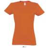 SOL'S IMPERIAL környakú Női rövid ujjú pamut póló SO11502, Orange-L