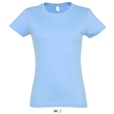 SOL&#039;S IMPERIAL környakú Női rövid ujjú pamut póló SO11502, Sky Blue-S női póló