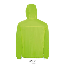 SOL&#039;S kapucnis bélelt széldzseki SO01171, Neon Lime/Royal Blue-2XL férfi kabát, dzseki