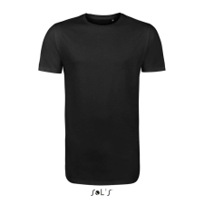 SOL&#039;S MAGNUM hosszított szabású férfi rövid ujjú póló SO02999, Deep Black-XL férfi póló
