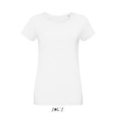 SOL'S MARTIN Női testhezálló környakas rövid ujjú póló SO02856, White-XL