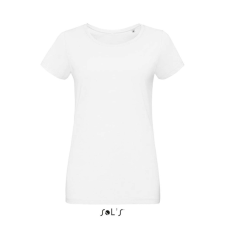 SOL&#039;S MARTIN Női testhezálló környakas rövid ujjú póló SO02856, White-XS női póló